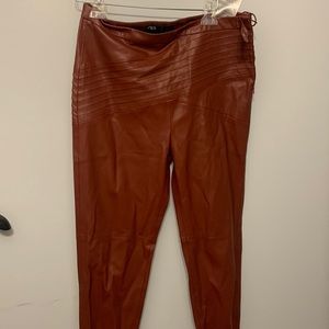 I got theses pants from Zara and they are burgundy and leather